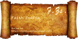 Faith Zsófia névjegykártya